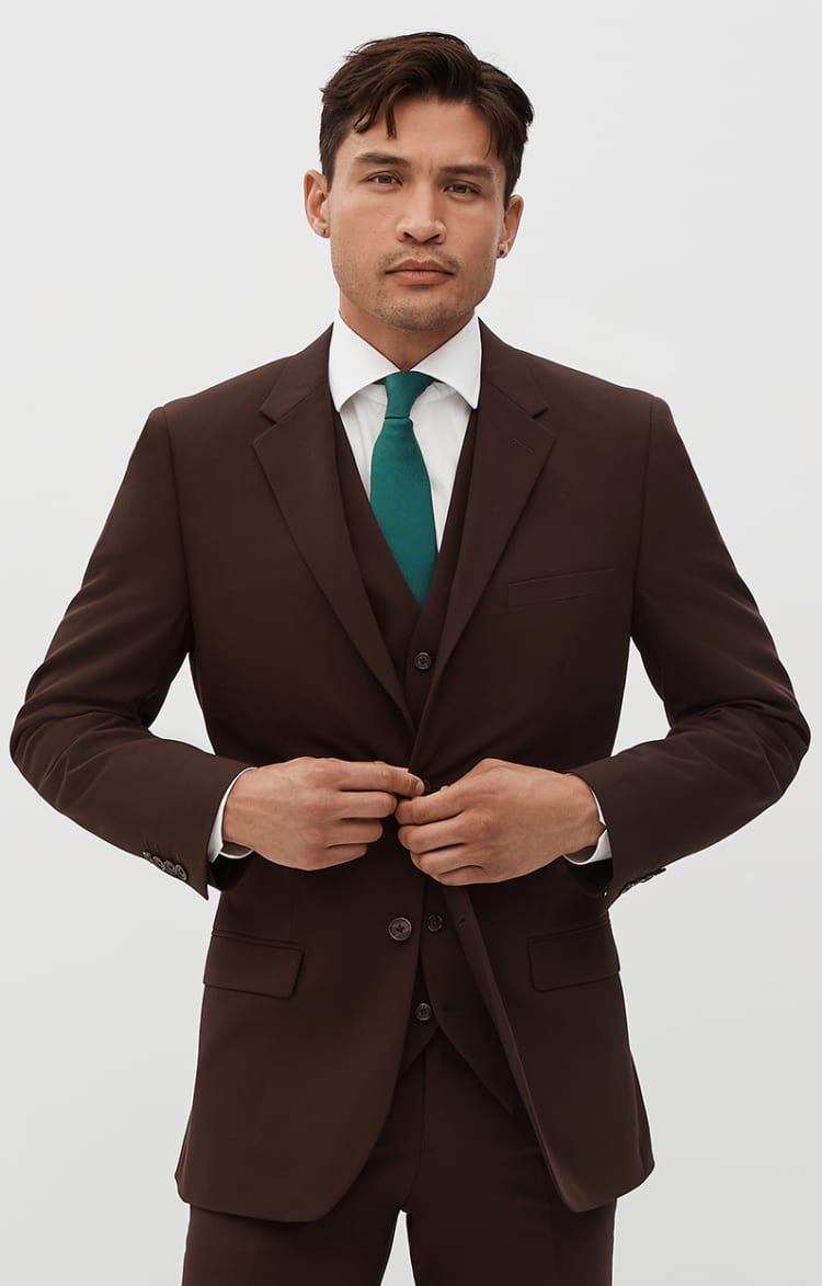 Brown men's suit