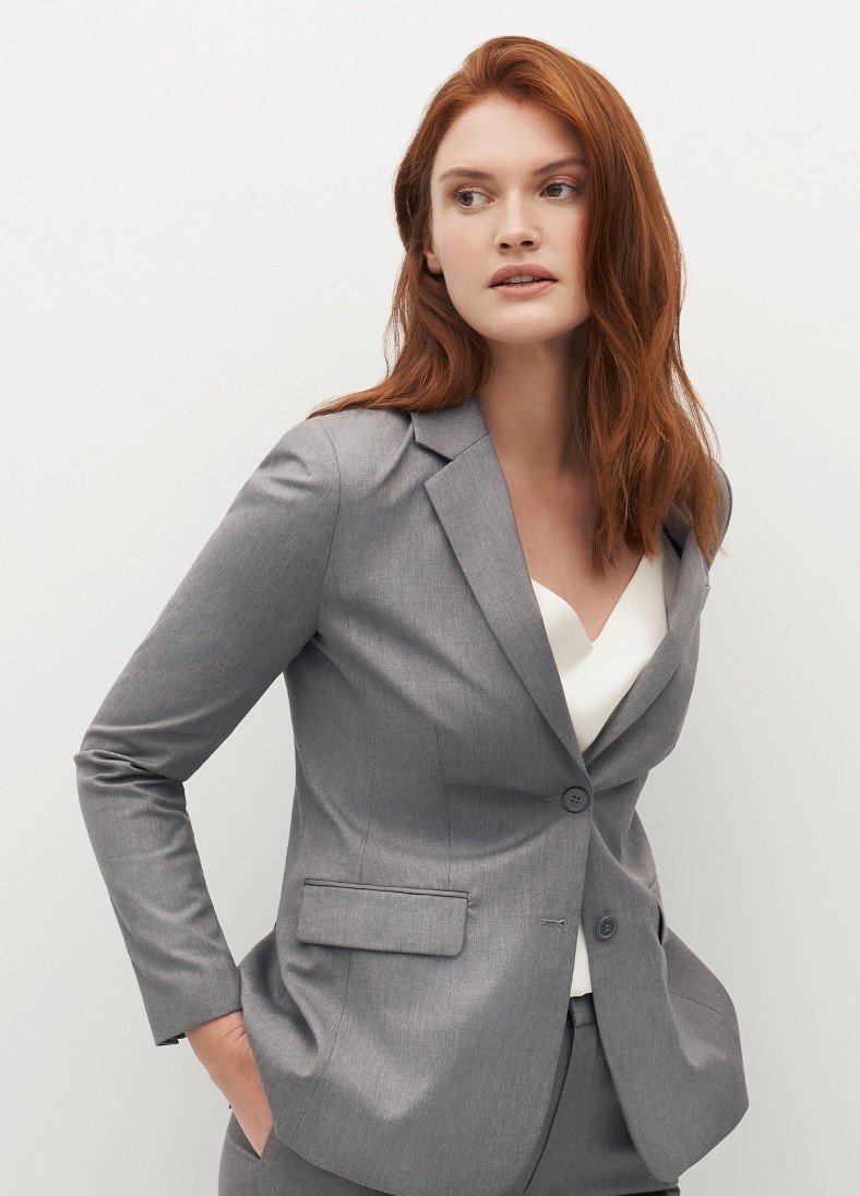 Women's Textured Gray Suit